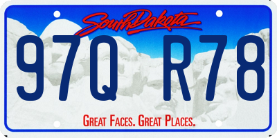 SD license plate 97QR78