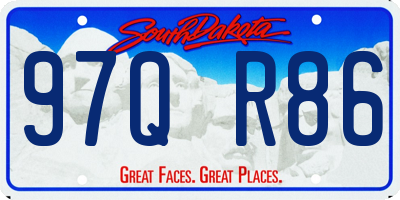 SD license plate 97QR86