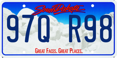 SD license plate 97QR98