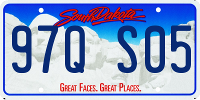 SD license plate 97QS05