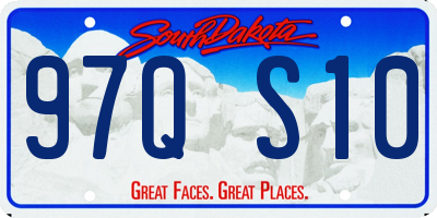 SD license plate 97QS10