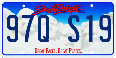 SD license plate 97QS19