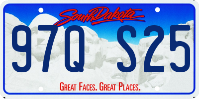 SD license plate 97QS25