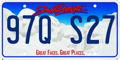 SD license plate 97QS27