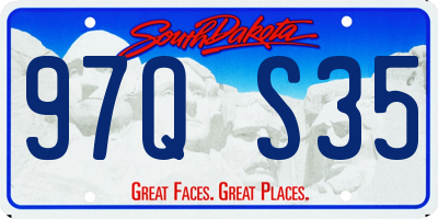 SD license plate 97QS35
