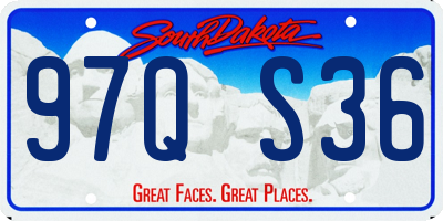 SD license plate 97QS36