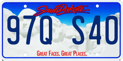 SD license plate 97QS40