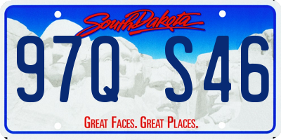 SD license plate 97QS46