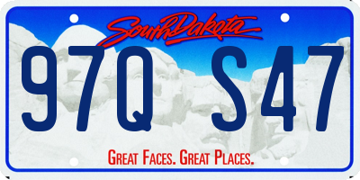 SD license plate 97QS47