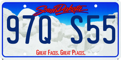 SD license plate 97QS55