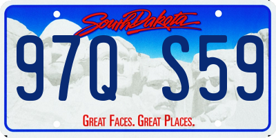 SD license plate 97QS59
