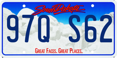 SD license plate 97QS62