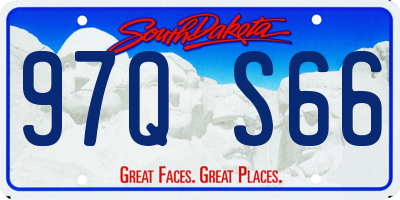 SD license plate 97QS66