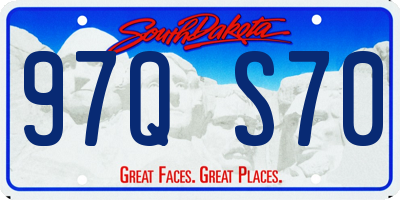 SD license plate 97QS70
