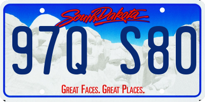 SD license plate 97QS80