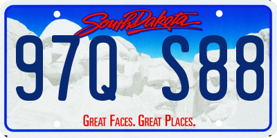 SD license plate 97QS88