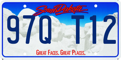 SD license plate 97QT12