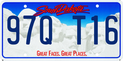 SD license plate 97QT16