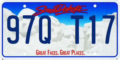 SD license plate 97QT17
