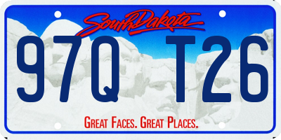 SD license plate 97QT26