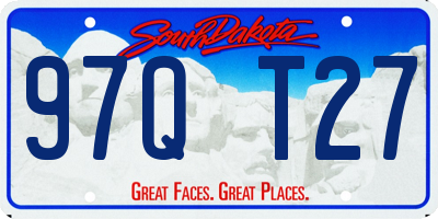 SD license plate 97QT27