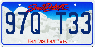 SD license plate 97QT33