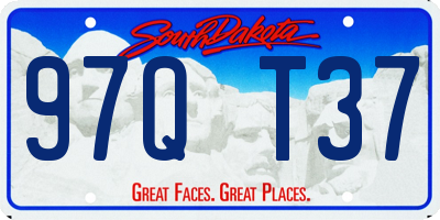 SD license plate 97QT37