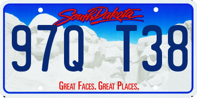 SD license plate 97QT38