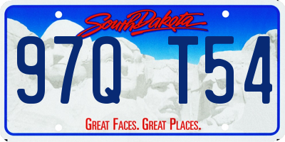 SD license plate 97QT54