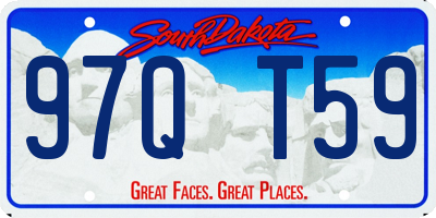 SD license plate 97QT59