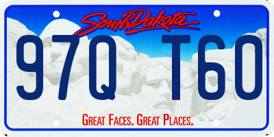 SD license plate 97QT60