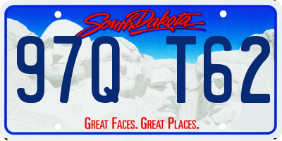 SD license plate 97QT62