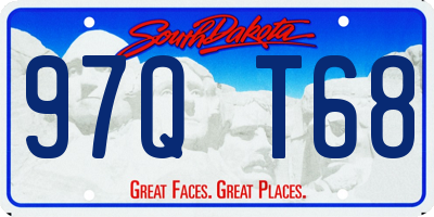 SD license plate 97QT68