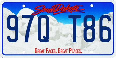 SD license plate 97QT86