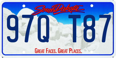 SD license plate 97QT87