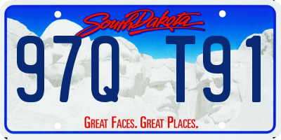 SD license plate 97QT91