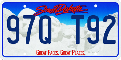 SD license plate 97QT92