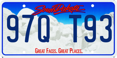 SD license plate 97QT93