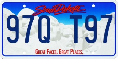 SD license plate 97QT97