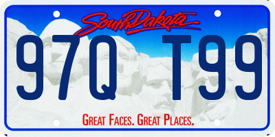 SD license plate 97QT99