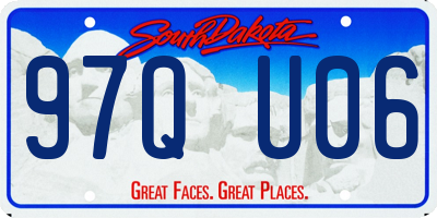 SD license plate 97QU06