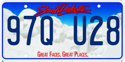 SD license plate 97QU28