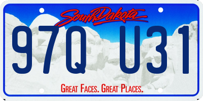 SD license plate 97QU31