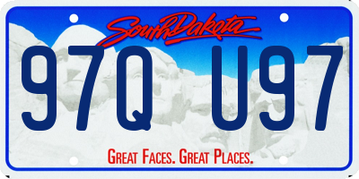 SD license plate 97QU97