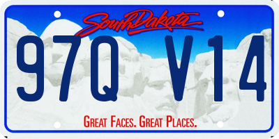 SD license plate 97QV14