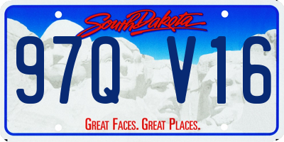 SD license plate 97QV16