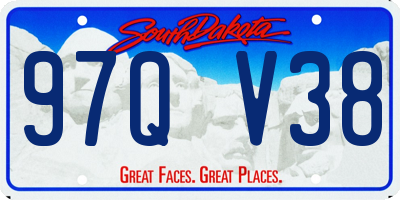 SD license plate 97QV38