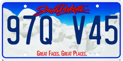 SD license plate 97QV45