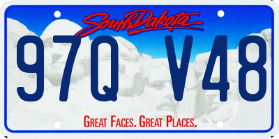 SD license plate 97QV48