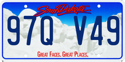 SD license plate 97QV49